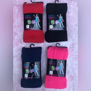 Sophia Acrylic Girls Tights 4-Count